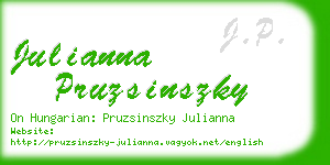 julianna pruzsinszky business card